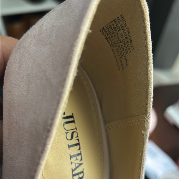 JustFab Pink Stiletto Heels with Rhinestone Embellishments - Picture 2 of 5